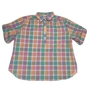 Laura Mae Womens Pastel Button Up Shirt